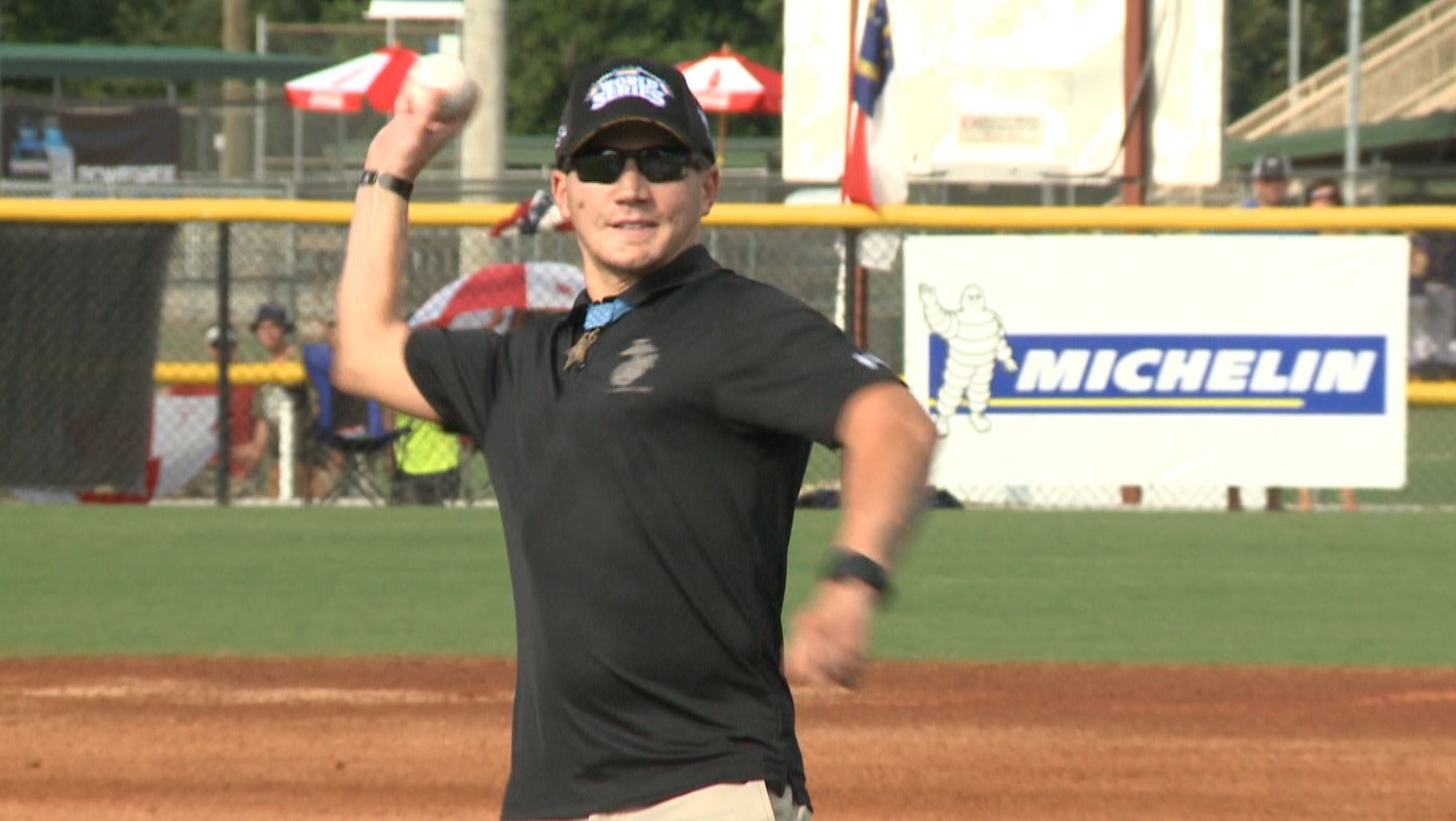 Hero Throws Out First Pitch