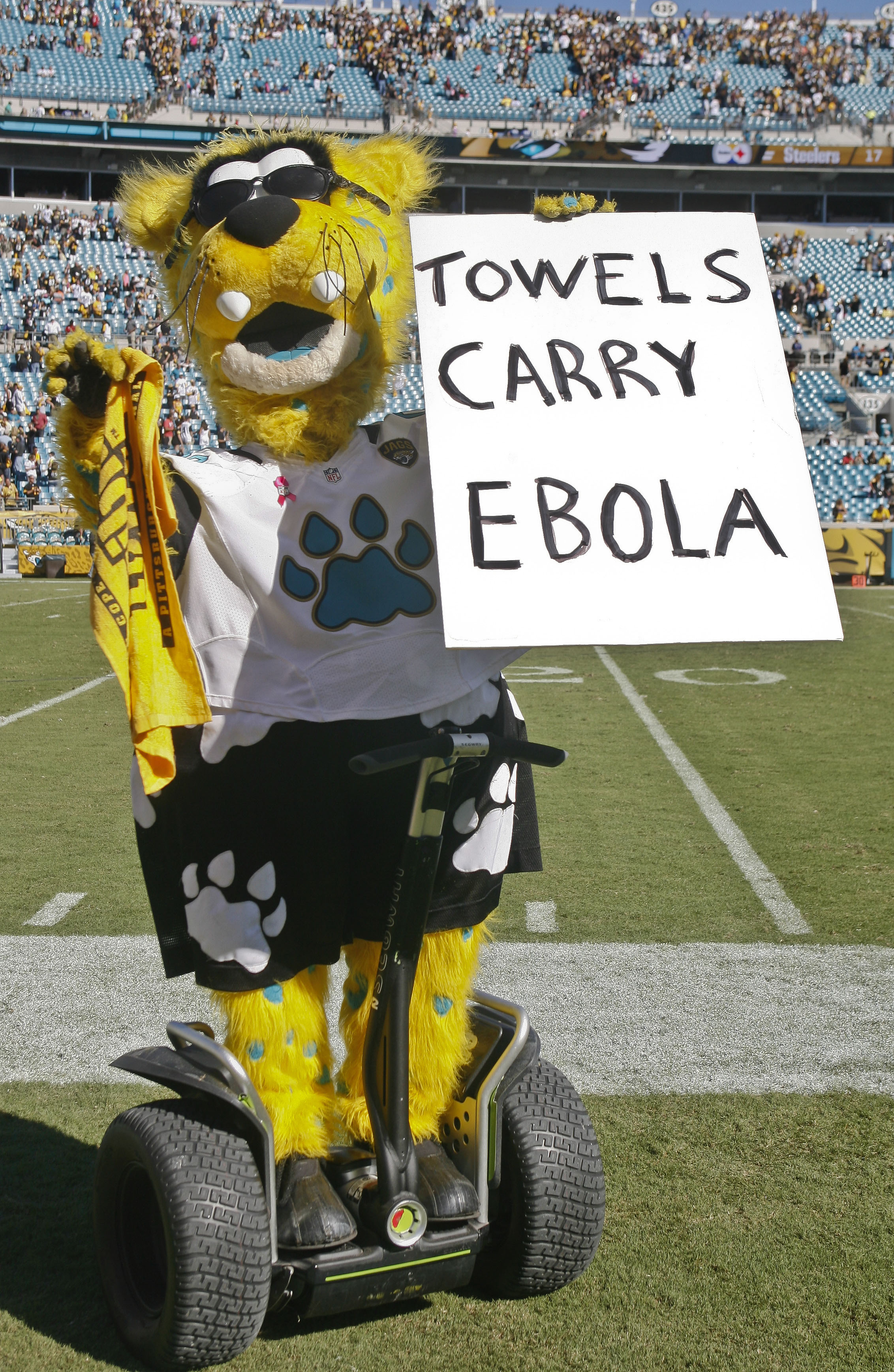 NFL Fans Cringe as Jaguars Mascot Bungee Jump Goes Wrong