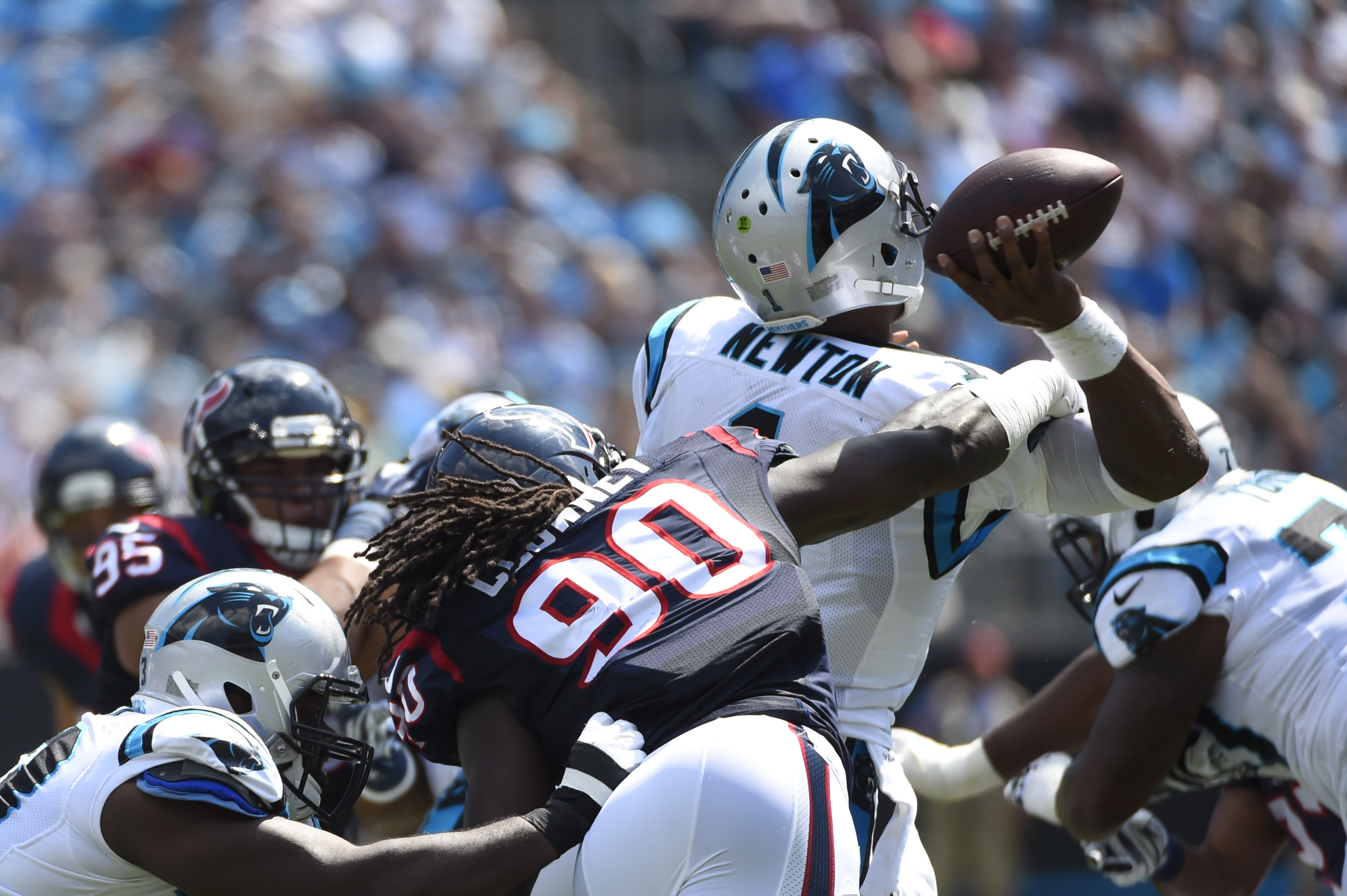 Newton leads Carolina Panthers over Houston Texans 24-17