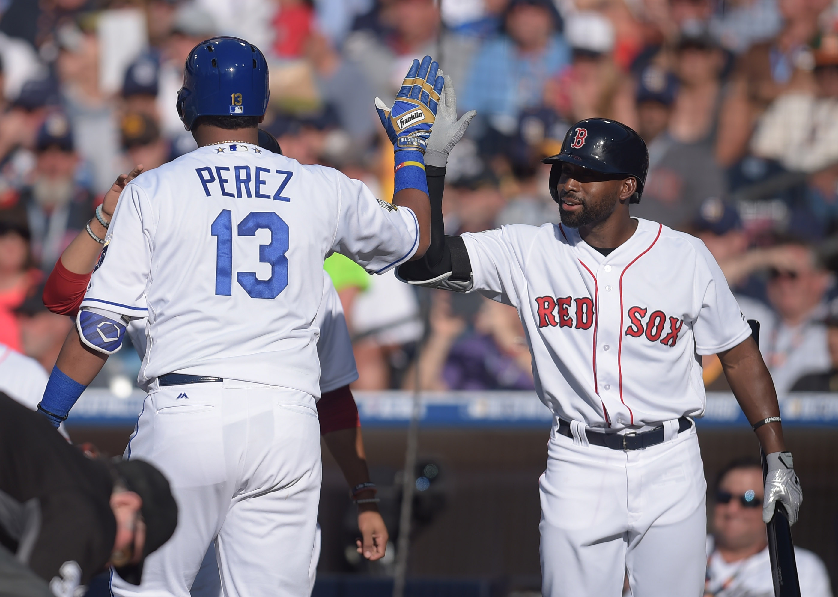 Kansas City Royals' Jackie Bradley Jr. hits a two-run double