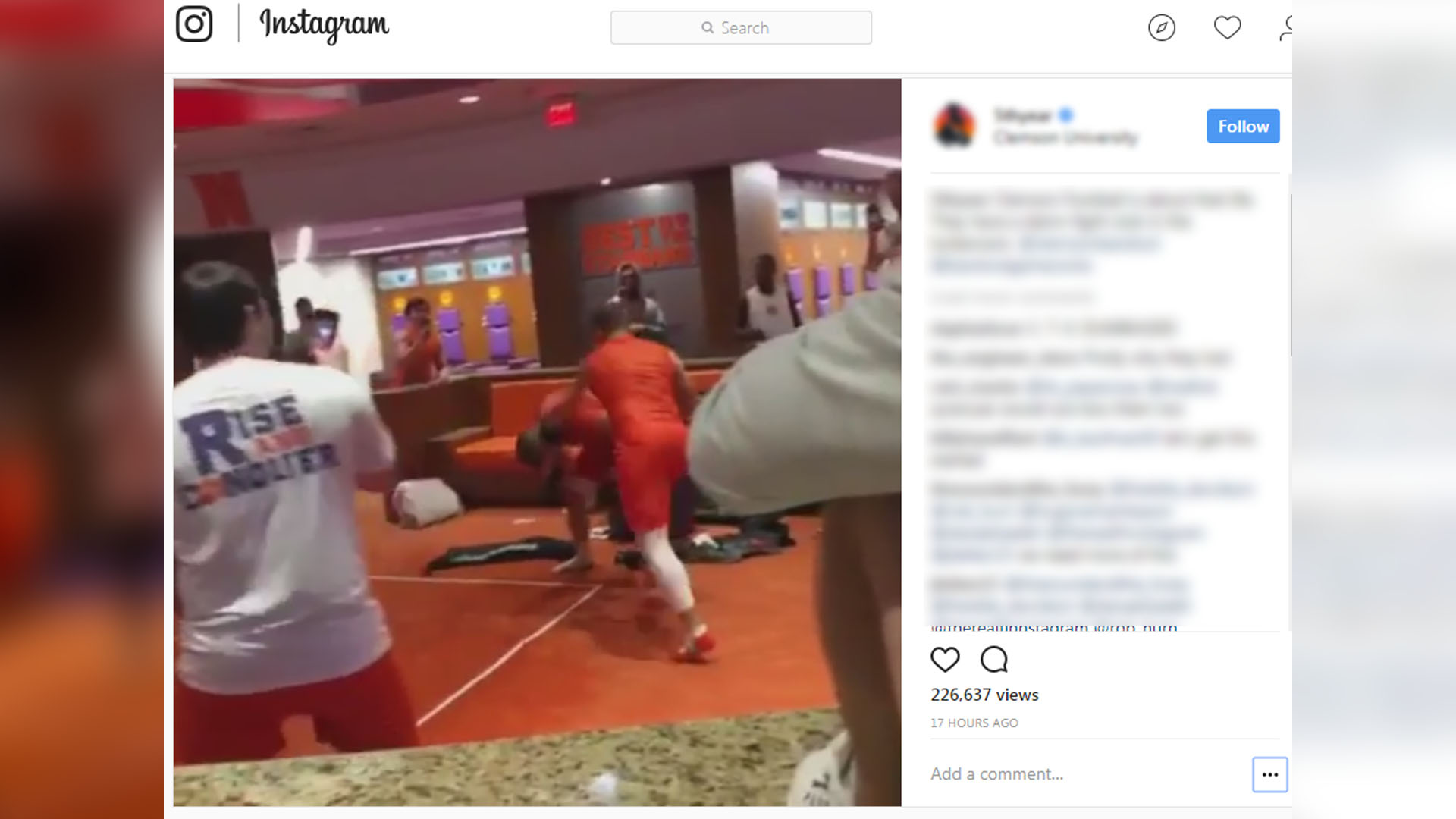 Fight In Clemson Locker Room Fight In Clemson Locker Room